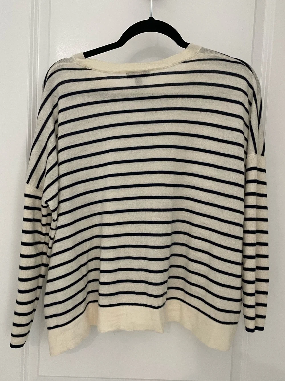 J. Crew Striped Merino Wool Sweater Oversized Crew Neck Beach Preppy Coastal. 21